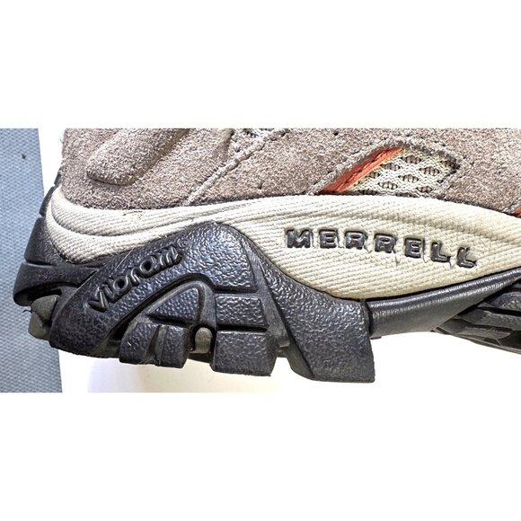 Merrell Womens Moab 2 Vent Hiking Boot Sz 5 Suede & Mesh Upper Vibram Sole Taupe - Picture 12 of 14
